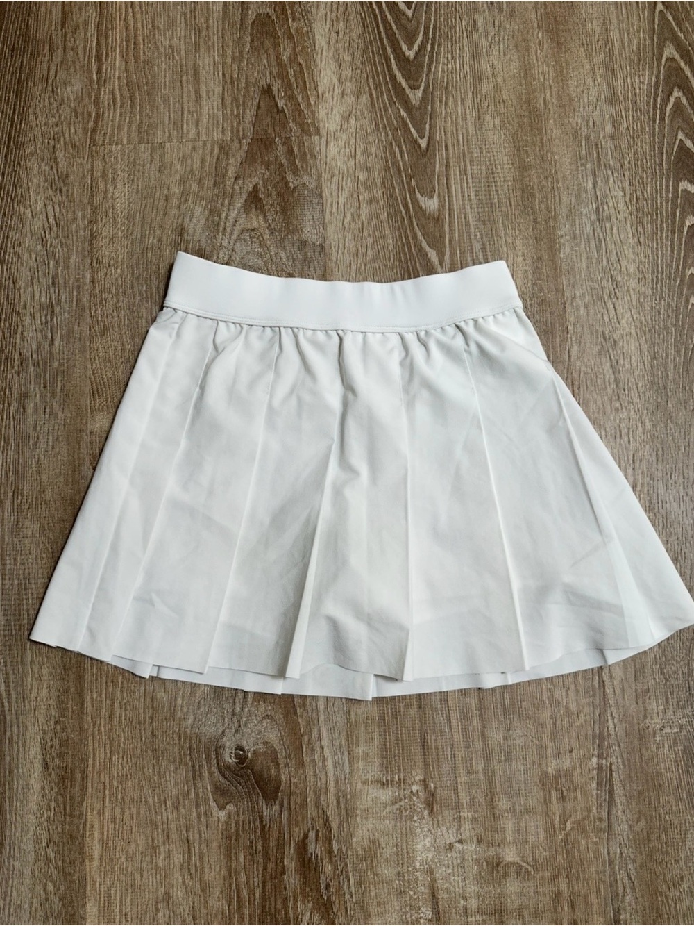 Fabletics White Pleated Skater Skirt